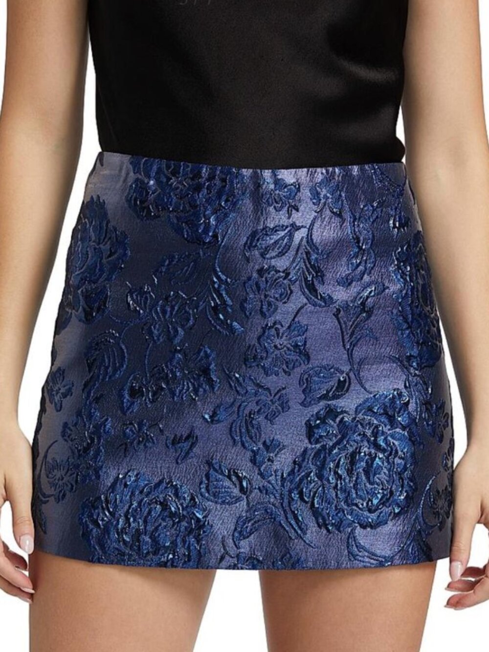 Elana Floral Brocade Mini Skirt
